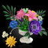 Set (1081PCS) Botanicals Flower Bouquet Building - Includes Hydrangeas, Snapdragons, Peonies & More, Artificial Flower