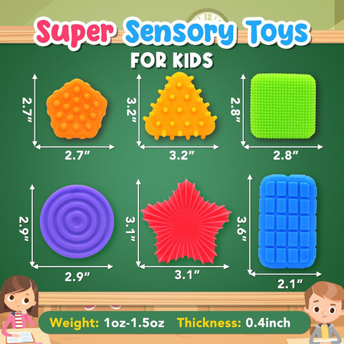 Squishy Sensory Toys for Kids Toddlers: Super Soft & Textured Sensory Fidget Toy for Autistic Children Special Needs |