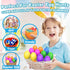 CALEST 12 6 Inch Pcs Jumbo Easter Eggs, Fillable Plastic Easter Eggs Bright Color for Easter Hunt Party Supplies, Large