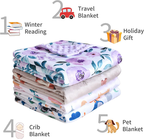 Baby Blankets for Boys Girls, Soft Minky Blanket for Newborn Infant Toddler, Crib Stroller Nursery (Butterfly)