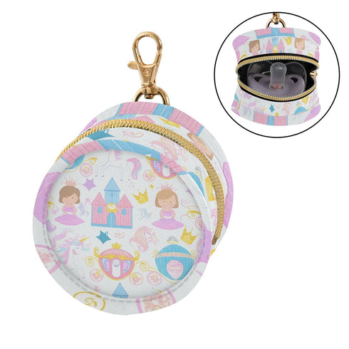 YETTASBIN Princess Elements Portable Pacifier Holder Case with Metal Hook Buckle & Zipper for Diaper Bag and Stroller