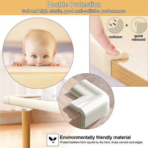 Dekukar 20ft Edge+8 Baby Proof Corners and Edges Protector Corner Guard, Fireplace Baby Proofing Bumper, Heavy-Duty