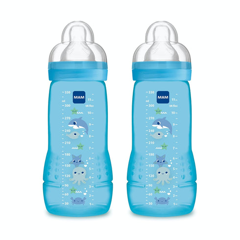 Mam 2 2nd Age 330ml Bottles, Model: Boy, 6 Months and +