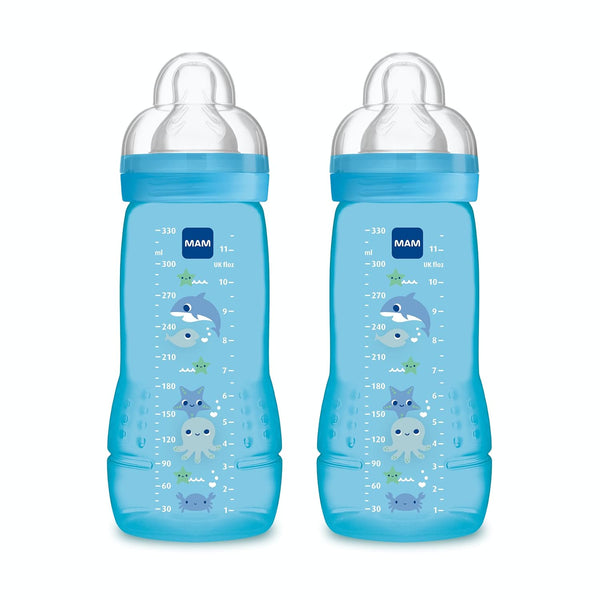 Mam 2 2nd Age 330ml Bottles, Model: Boy, 6 Months and +
