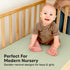 2-Pack 52x28 Waterproof Baby Crib Sheets for Boys, Girls - Viscose Derived from Bamboo Toddler Bed Sheet Neutral