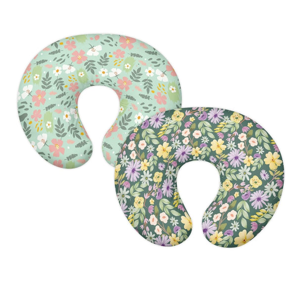 GOSTONG Baby Nursing Pillow Cover with Fashion Flower Pattern Breastfeeding Pillow Slipcover for