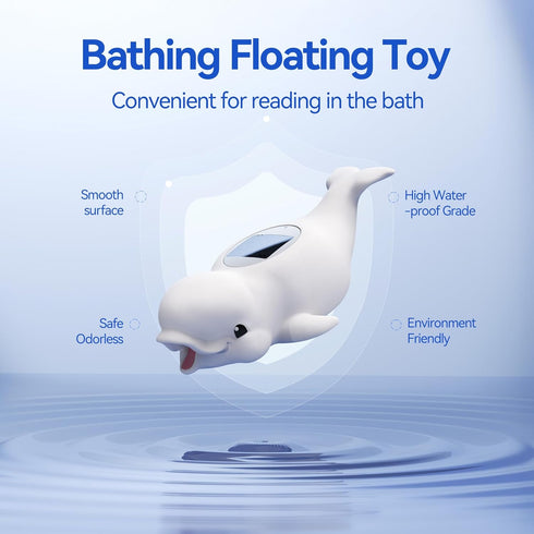 Doli Yearning Baby Bath Thermometer for Newborn & Infant - Floating Digital Water Temperature Monitor with Timer & LCD