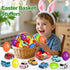 12 Pack OCHIDO Easter Eggs Filled with Die-Cast Cars, Prefilled Easter Eggs with Toys Inside for Kids Easter Basket
