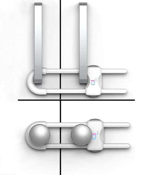 QT BABY Baby Proofing Cabinet Locks Adjustable U Shaped Baby Safety Latches