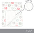 EVERYDAY KIDS Large Ultra Soft Gray and Pink Elephant Minky Baby Blanket, 30 x 40”, for Girls, Nursery Decor