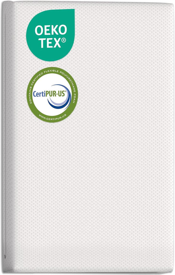 Pack and Play Mattress (38"x26"x1.25"), Portable Crib Mattress Pad for Pack N