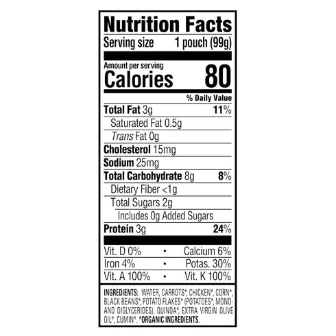 3 3.5 (Pack 16) Happy Baby Organics Savory Blends Stage Baby Food Puree, Free Range Chicken, Garden Vegetables & Quinoa