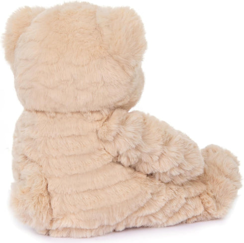 My OLi 7” Plush Teddy Bear Stuffed Animal with Pink Heart, Gifts for Mom, Beige