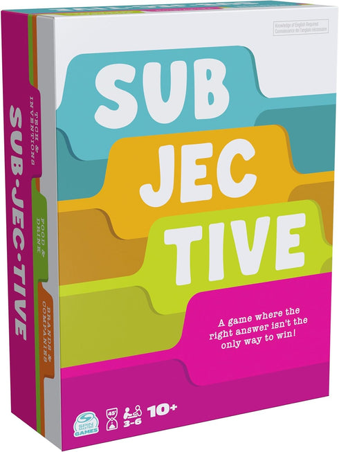 SUBJECTIVE - A Personality Trivia Game for Family Game Night, Card Game for 3-6 Players