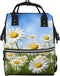 FHEDVBN Spring Daisy Flowers Diaper Bag Backpack for Women Multifunction Waterproof Mummy Backpacks