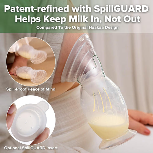 Gen.2 5oz/150ml Set, haakaa Plus Upgraded Manual Breast Pump, Multi-Ring ComfortCARE Sensitive Silicone Breast Pump
