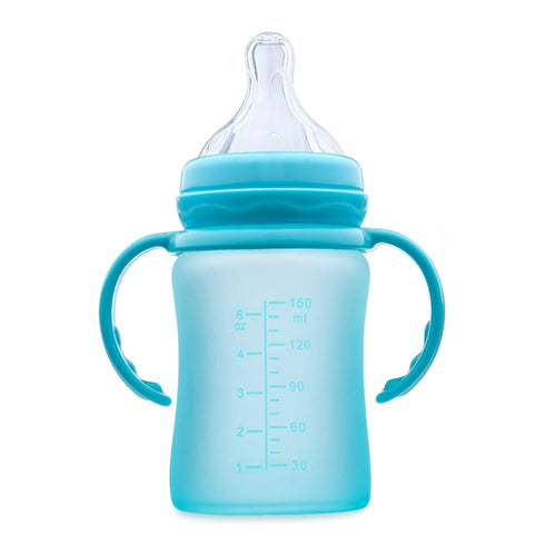 3-in-1 1-3 5 oz) Glass Sippy Cups for Toddlers | Silicone Coated Baby Sippy Cup | Non-Toxic Transition Sippy Cup