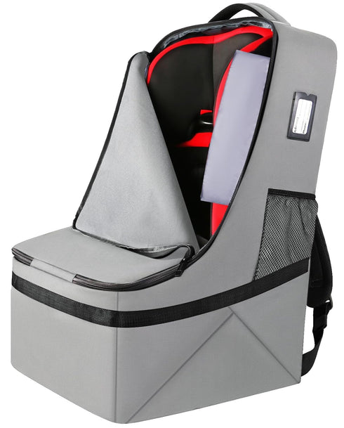 YOREPEK Gate Check Car Seat Travel Bag, Padded Carseat Cover for Airplane Travel, Baby Carseat Backpack