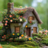 100PCS Mini Resin Daisy Flowers, Dollhouse Miniature Flowers for Crafts and Fairy Garden