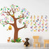 Zonon 3 Sheets Animal Alphabet and Numbers Tree Wall Decals, Learning ABC Letters Birds Numbers Peel and Stick Home