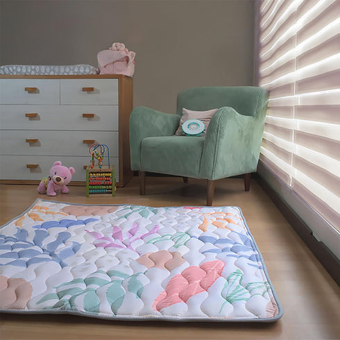 Pupilo 3-in-1 Tummy Amazing Foldable Baby Play Mat for Time & Floor Play, Folds in Half for Extra Thickness, Non-Slip