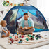 Dinosaur Kids Play Tent: 61”x61”x45” Realistic Indoor & Outdoor Pop Up Play House for Boys & Girls Age 3-12