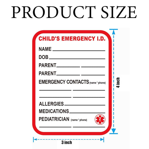(8 Pack) Remarkable Infant I.C.E. (in Case of Emergency) Car Seat Sticker Safety Information - Child Emergency Contact