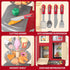 WATUDOU Playset Sets 3 4 5 6 7 8, Kids Kitchen for Toddlers Girls, Toy Kitchen Pretend Play Food Toys for Kids Girls