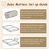 Pack 38"x26", Pack and Play Mattress Waterproof Portable Crib N Play Mattresses with Washable Cover and Travel Bag