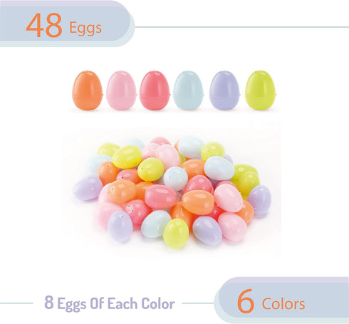 Mr. Pen Fillable Easter Eggs, 48 Pack Bright Color Plastic Eggs for Easter Egg Hunts