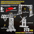 Building Toys Model Set, Tower Crane & Frame Crane & Windmill 3 in 1 Metal Model Kit, DIY Building Stem Projects Toys, Crane Windmill Building Model Educational Assembly Metal Toys