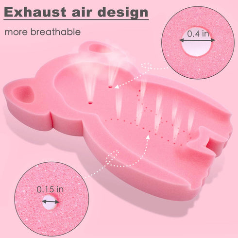FIABC 1Set) Soft Infant Bath Sponge Elephant Baby Bath Mat Newborn Comfy Foam Skid-Proof Cushion (Pink