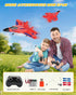 F22 2.4GHz 2 ANTSIR RC Airplane, Remote Control Jet with Gyro Stabilizer, LED Lights, Batteries, Easy to Fly for Kids