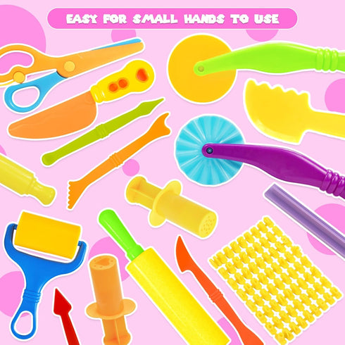 Set, 38 Sets 4-8, Playdough Tools Pcs Play Dough for Kids Ages Creative Play Dough Accessories with Clay Cutters