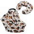 Sarogrorin Stylish Cow Print Baby Car Seat Cover Stretchy Carrier Covers for Stroller/Shopping