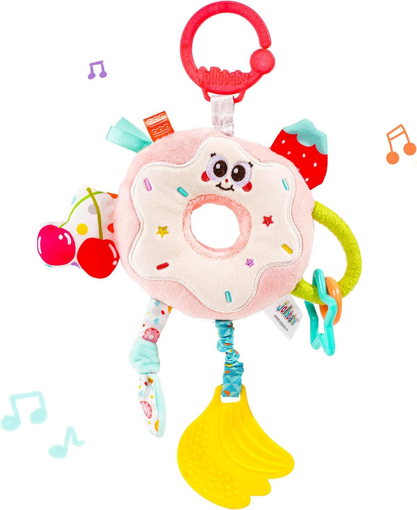 Jollybaby Baby Pull Vibration Toy - Tummy Time Sensory Hanging Toys for