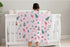 SqtmuHLuo 60x80inch Pink Christmas Baby Blanket for Boys Girls Christmas Tree Candy Gift Watercolor Snowflake Holiday