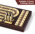 Set 3-Track 9 ESENHARBER Foldable Wooden Cribbage Board - Elegant Design with Magnetic Closure, Metal Pegs, Full Deck