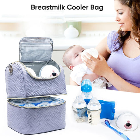 Pack 6 9 Mam Breastmilk Storage Bag with Ice - Cooler for Bottles Up to Ounce - Insulated Bottle Bag for Daycare