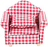 Doll House Sofa Arm Chair, 1:12 Scale Wooden Miniature Furniture Decor Couch with Pillow, Kids Play Toy