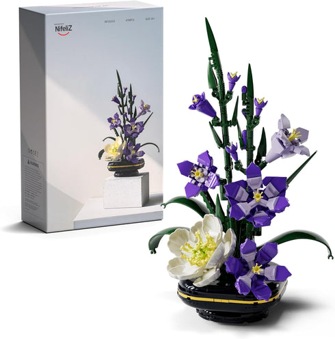 Nifeliz Gladiolus Flower Building Set, Botanical Flower Model Toy for Adults, Home