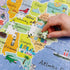 1000-piece USA Map Jigsaw Puzzle & Poster - Illustrated American Landmarks, Fun At Home Activities