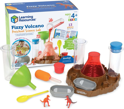 Learning Resources 13-Piece Fizzy Volcano Science Kit, Preschool STEM Toys for Kids Ages 4+, Science Experiments