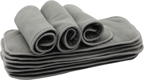 (10pcs-4 Microfiber Inserts for Cloth Diapers Layers Microfleece Inserts)