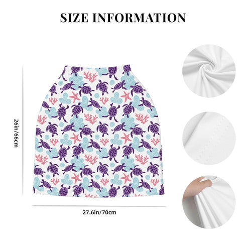 Sanghing Sea Turtle Ocean Coastal Baby Stuff Car Seat Cover,Nursing Cover for Mom Breathable Stroller Cover Multi-Use