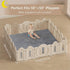 Lansber 50X 50 1.2" Thick Padded Baby Floor Play Mat Cushioned Velvet Surface Non Slip Bottom High Density Foam Safe