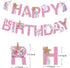 Unicorn Birthday Banner, Rainbow Unicorn Bunting, Pre-Assembled Party Decorations and Supplies