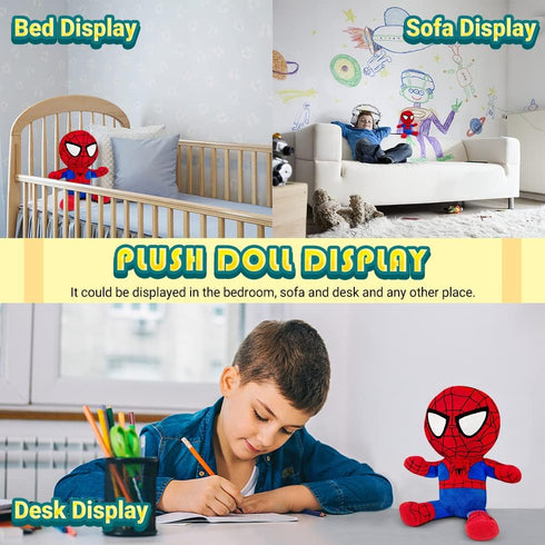Superhero Plush Toy, 11 inch Collectible Doll Stuffed with Cotton for Toddlers, Gift Decoration for Birthday Party