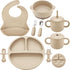 Bufims Silicone Baby Feeding Set, Baby Led Weaning Supplies, Eating Essentials Utensils
