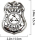 BinaryABC Metal Police Badges, 2PCS Police Role Play Brooch Props, Halloween Cop Cosplay Costume Accessory